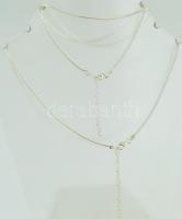 Ezüst(Ag) kígyó nyaklánc, 2 db, jelzett, állítható h: 45-50 cm, nettó: 12,8 g