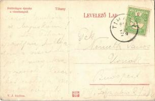 1910 Tihany, Holdvilágos éjszaka a visszhangnál. V.J. kiadása (EK)