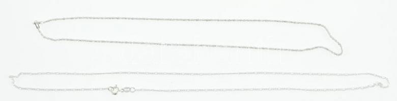 Ezüst(Ag) figaro és fantázia nyaklánc, jelzett, h: 41,5 és 50 cm, nettó: 4,3 g