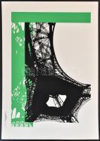 Hervé, Rodolf (1957-2000): Eiffel-torony. Szitanyomat, papír, jelzett. 35x24,5 cm. / Hervé, Rodolf (...