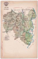Tolna vármegye térképe. Károlyi Gy. kiadása / Map of Tolna county (EK)