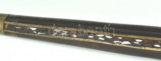 XIX. sz. Afgán kovás, puska Gyöngyház berakásos 
 díszítésekkel, sérülésekkel. / Vintage riffle pro...