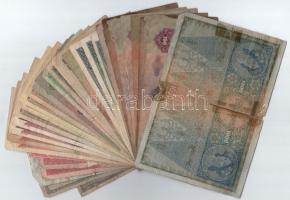 Vegyes 34db-os korona-pengő-forint bankjegy tétel T:III-IV