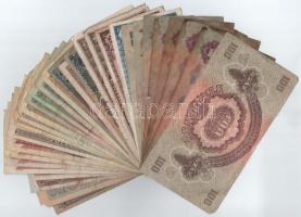 Vegyes 34db-os korona-pengő-forint bankjegy tétel T:III,III-