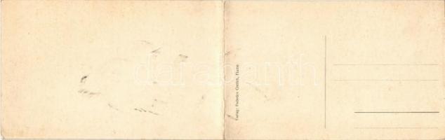 Lovran, Lovrana; két részes kihajtható panorámalap / 2-tiled folding panoramcard