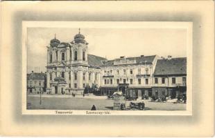 Temesvár, Timisoara; Losonczy tér, Gazdaudvar, üzletek. Ideal W.L. Bp. No. 6670. 1910/13. / square, shops