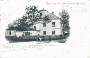 1905 Pohor, Pohorsch bei Odrau (Odry); Sommer Restauration Villa Münster / restaurant