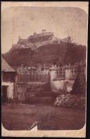 cca 1880 Kőhalom vára, keményhátú fotó, sérüléssel, 10,5×6,5 cm / Rupea, Romania, vintage photo with fault