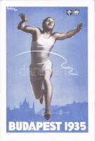 1935 Budapest VI. Főiskolai Világbajnokság reklámlapja. Magyar Főiskolai Sportegyletek Egyesülése kiadása / Hungarian College Sports Championship s: Halápy Ede + So. Stpl (EK)