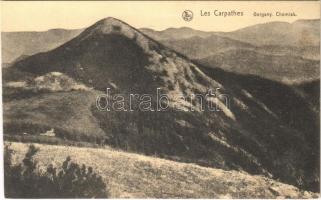 Kárpátok, Carpathian Mountains; Gorgánok, Homjak / Les Carpathes. Gorgany, Chomiak / mountain peak (vágott / cut)