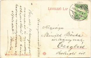 1913 Aranyosmarót, Zlaté Moravce; Gróf Erdődy-Migazzy kastély park, tó. Brunczlik I. kiadása / castl...