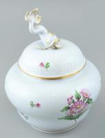 Herendi bonbonniere III. osztály, figurális hal formájú fogóval. apró csorba, jelzett, m: 20 cm