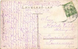 1917 Szászváros, Broos, Orastie; Gyalogsági laktanya katonákkal / K.u.k. military infantry barracks,...