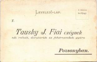 Piensk, Penzig; Cellulose szállítás drótkötél-pályán Fünfstück Testvérek gyárában. Hátoldalon pozson...