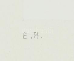 Mark (Márkus), Anna (1928-): Geometrikus kompozíció, 1990. Szitanyomat, papír, jelzett, művészpéldán...