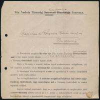 cca 1939 A Fáy András Társaság elnökségének levele Pongrácz Kálmánnak címezve