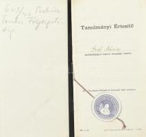 1935-1998 6 db vegyes okmány: tanulmányi értesítő, szakszervezeti tagsági könyv, BME mérnöki díszokl...