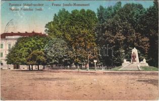 1915 Karánsebes, Caransebes; I. Ferenc József szobor / Franz Josefs-Monument / Statua Francisc Josif / statue of Franz Joseph I of Austria (r)