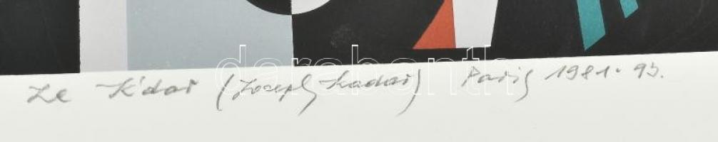 Joseph Kádár (1936-2019): Hommage á Bartók, 1981-93. Szitanyomat, papír, jelzett, számozott (94/100)...