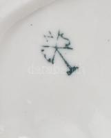 Ens porcelán rózsa, kézzel festett, jelzett, hibátlan, 17x6 cm