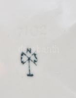 Ens porcelán rózsás bonbonniere, kézzel festett, jelzett, hibátlan, m: 9 cm