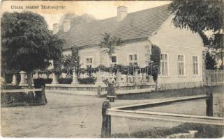 1911 Marosújvár, Uioara, Ocna Mures; utca részlet. Füssy József kiadása / street view (Rb)