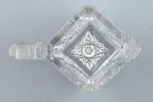 Kristály tejszínkiöntő, hibátlan, m: 7 cm