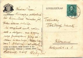 1933 Hungária, Trianon 1920 sír. örök határjel nem lehet e kő, reméljetek, virrad a szebb jövő! Magy...