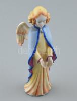 Metzler & Ortoff Ilmenau porcelán angyal, jelzett, hibátlan, m: 12 cm