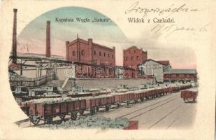 1915 Czeladz; Kopalnia Wegla Saturn / coal mine, minecarts, factory, industrial railway (EK)
