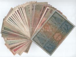 Vegyes 51db-os korona-pengő bankjegy tétel T:III,III-