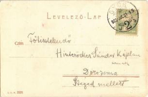 1905 Győr, Főposta, Rába part iparvasúttal. Rembrandt fényirda, Art Nouveau (EK)