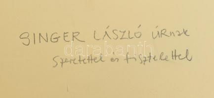 Gyulai Lajos (1945-): Zászlók (cím nélkül), 2006. Olaj, fa. Jelzett a hátoldalán. Fa keretben. 40x37...