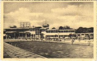 1940 Nagyvárad, Oradea; Strand, fürdőzők / swimming pool, bathers + "1940 Nagyvárad visszatért" So. Stpl. (EK)