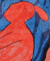 Kalmár István (1949-): Összeolvadás, 1996. Szitanyomat, papír, jelzett, művészpéldány E.A. 2/2 számo...