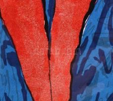 Kalmár István (1949-): Összeolvadás, 1996. Szitanyomat, papír, jelzett, művészpéldány E.A. 2/2 számo...