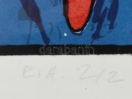 Kalmár István (1949-): Összeolvadás, 1996. Szitanyomat, papír, jelzett, művészpéldány E.A. 2/2 számo...