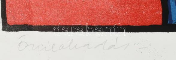 Kalmár István (1949-): Összeolvadás, 1996. Szitanyomat, papír, jelzett, művészpéldány E.A. 2/2 számo...