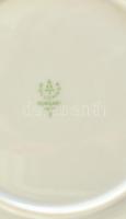 Hollóházi tortatál, porcelán, jelzett, aranyozott, kopott, d: 30cm