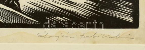 Gáborjáni Szabó Kálmán (1897-1955): San Vito Chietino 1929. Fametszet, papír, jelzett, kissé foltos,...