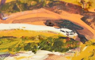 Józsa János (1936-2016): Szicília, 1971. Olaj, vászon, jelzett. Fa keretben, 50×70 cm / János Józsa ...