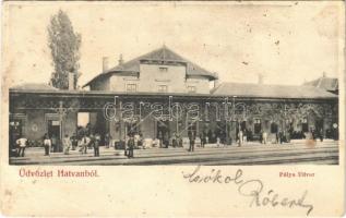 1905 Hatvan, Pályaudvar, vasútállomás (Rb)