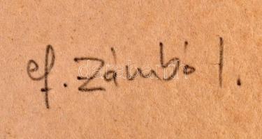 ef.Zámbó (efZámbó) István (1950): Házasélet. Egyedi beavatkozású print (Ebp), merített papír, jelzet...