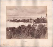 cca 1890-1900 Konstanz, látkép a Boden-tóval, kartonra kasírozott fotó, 26x21 cm