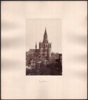 cca 1890-1900 Konstanz, katedrális, kartonra kasírozott fotó, 19x12 cm