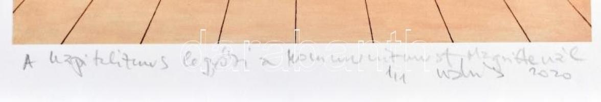 DrMáriás (Máriás Béla, 1966-): A kapitalizmus legyőzi a kommunizmust Magrittenál. Computer print, me...