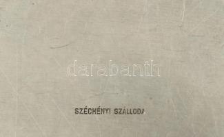 Széchényi Szálloda fém tálca, jó állapotban, d: 21 cm