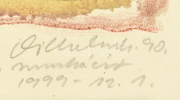 Vilhelm (Wilhelm) Károly (1943-2011): Mozart: Varázsfuvola. Litográfia, papír, jelzett, művészpéldán...