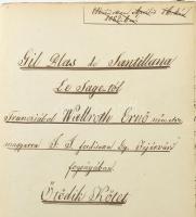 1851-1852 Incze József (1797-1886) honvéd százados kézirata: (Alain René) Le Sage: 'Gil Blas�...