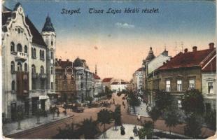 1924 Szeged, Tisza Lajos körúti részlet, üzletek (kopott sarkak / worn corners)